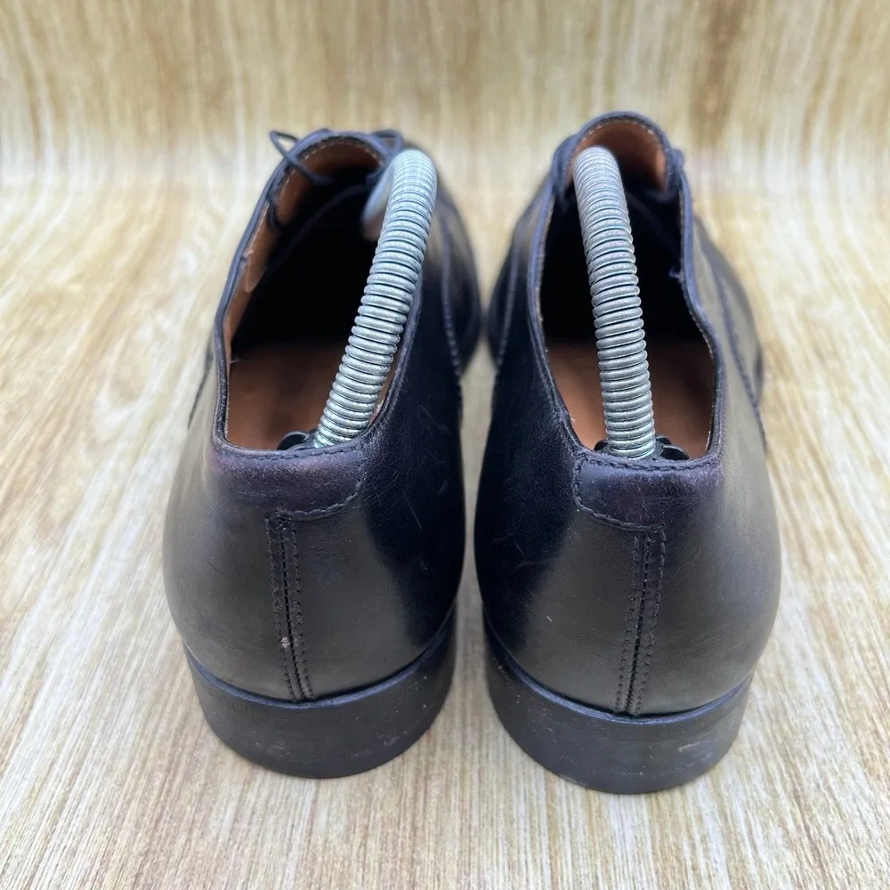 Ralph Lauren Purple Label Oxford Men's Size 8 D Black Leather Made In Italy